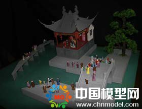 建筑模型，民國茶館