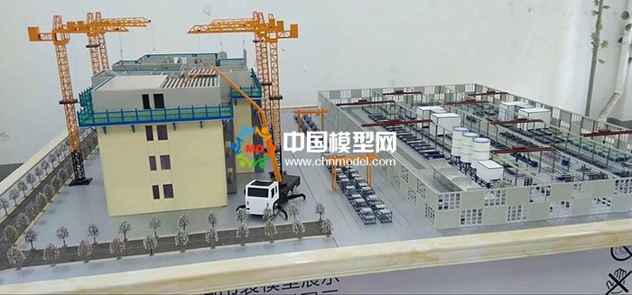 剪刀墻結構吊裝模型，PC構建生產線模型  
