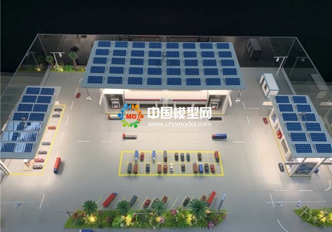 綜合供能服務(wù)站沙盤模型