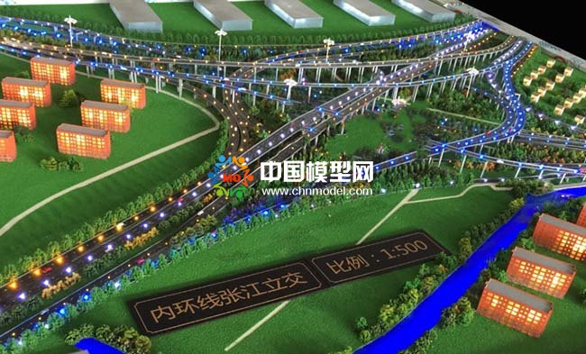 張江立交橋沙盤模型