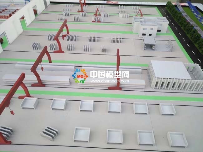 混凝土預(yù)制件沙盤(pán)模型，預(yù)制件生產(chǎn)線沙盤(pán)模型， 裝配式建筑沙盤(pán)模型