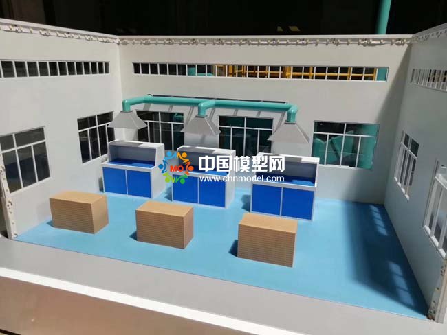 噴漆房環(huán)保設(shè)備沙盤模型