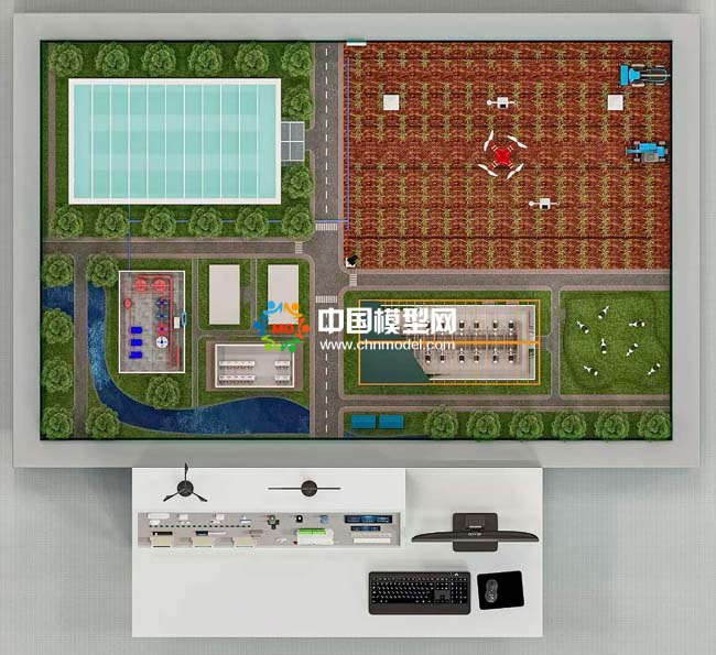 智慧農業(yè)教學實驗平臺沙盤你模型效果圖