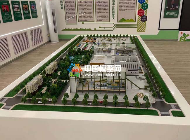 垃圾分類處理沙盤模型