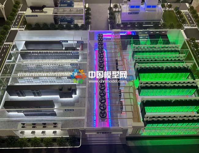 雙排微模塊一體化機(jī)房沙盤模型