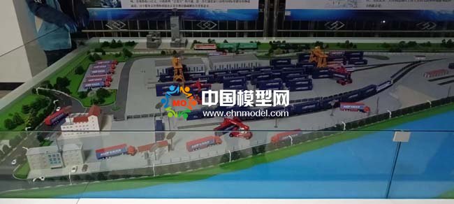 中歐中亞班列鐵路貨場(chǎng)沙盤(pán)模型