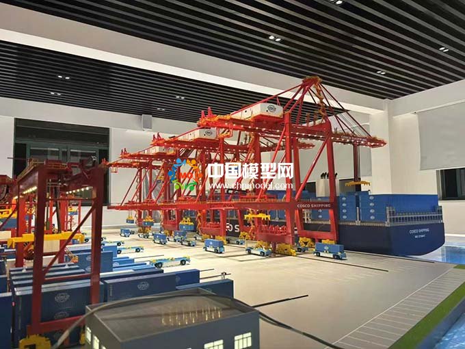 中船重工港口集裝箱碼頭沙盤模型