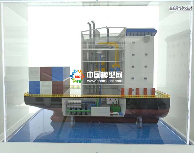 綠色船舶模型模型，廢氣凈化模型，船舶尾氣凈化模型